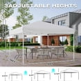thumbnail image 5 of Bingirl Commercial Grade Instant Shelter 10X10 Outdoor Canopy with 3Height Adjustable Frame Complete Ground Kit and Carry Bag All Weather Event Canopy for Festivals Markets, 5 of 5