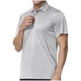 thumbnail image 4 of hoksml Men's Performance Short Sleeve Shirt Quick Dry Moisture Wicking Golf Casual Work Athletic Top, 4 of 8