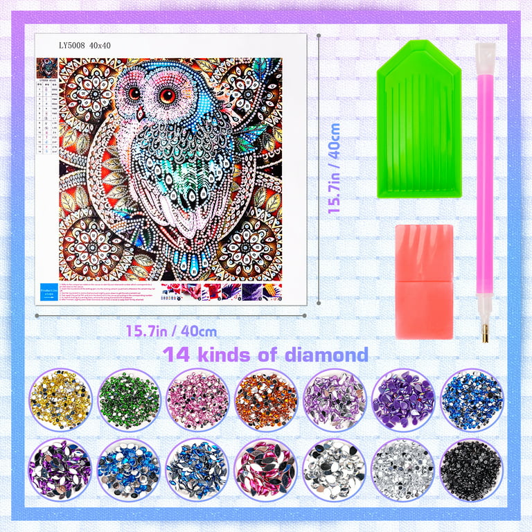 Dream Fun DIY Painting Kits for Kids Adults, Owl 5D Diamond Kits