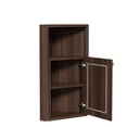 thumbnail image 6 of S-HOME Versatile Freestanding Floor Corner Cabinet with Rattan Barn Doors and Adjustable Shelf Organizer for Bathroom or Kitchen, Brown, 6 of 8