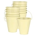 thumbnail image 1 of Paquete de 12 Pequeños Cubos de Metal con Asa, Cubos Galvanizados de 12x13cm, Pequeños Cubos de Metal con Asa [Amarillo Limón], 1 of 1