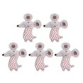 thumbnail image 1 of 5Pcs Set Pet Plush Toy Mini Cartoon Mouse with Built In Catnip for Cat Interactive Toy, 1 of 1