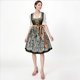thumbnail image 4 of Vestido Dirndl Alemán para Mujer, Disfraz de Oktoberfest Bávaro para Halloween y . Verde M, 4 of 10