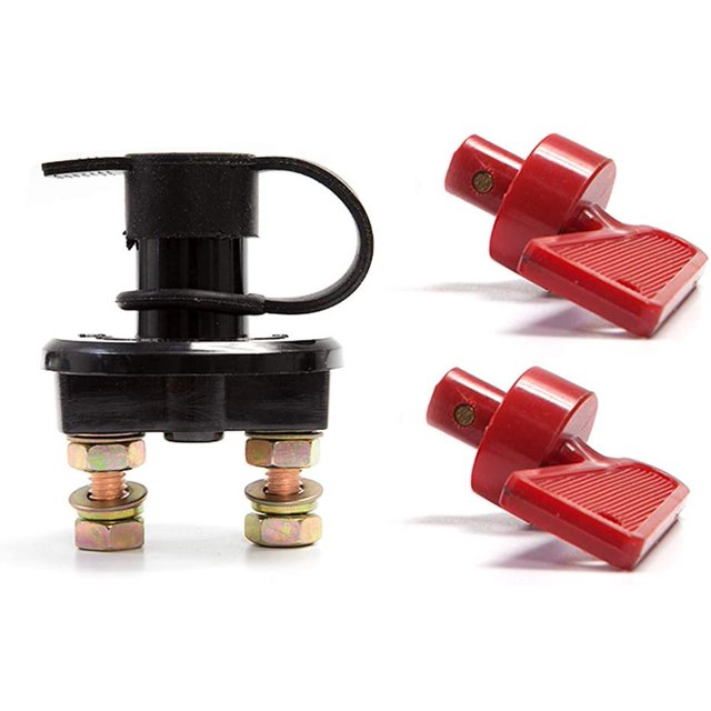 Battery Disconnect Switch Isolator Cut OFF Power Kill Switch for Marine Car Boat RV ATV Vehicles
