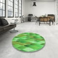 thumbnail image 4 of Ahgly Company Machine Washable Indoor Rectangle Transitional Dark Lime Green Area Rugs, 8' x 12', 4 of 7