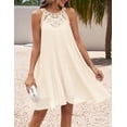 thumbnail image 2 of Vestido ZESICA para mujer 2025, de chifón, halter, color albaricoque, 2 of 8