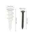 thumbnail image 2 of Phenofice 100 Sets Of Wall Anchors And Screws For Drywall With Metal Components For Secure Hold, 2 of 8