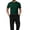 8# Dark Green, variant on Men's Henley Cotton Casual Short Sleeve Lightweight Button T-Shirts Royal Blue M