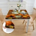 thumbnail image 2 of BANET Pumpkin Flower Square Tablecloth Washable Polyester Table Cloth for Square Tables Waterproof Wrinkle Free Stain Resistant Table Cover for Kitchen Dining Room white, 2 of 8