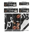 thumbnail image 3 of Kitchen Cafe Valance Curtain for Small Windows,Farm Steaming Coffee and Beans Rod Pocket Short Valances Funny Quote on Black Board Window Treatment Panel for Living Room/Bedroom/Bathroom,42x12in, 3 of 9