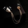 thumbnail image 3 of Cadenas de borlas Zulema con broches de máscara y alfileres accesorios para disfraces color Oro, 3 of 8