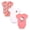 Rose, variant on Baby Girls' 3-Pack Short Sleeve Bodysuits, Pink, Infant 0-3 Months