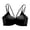 Black, variant on Women's Front Closure Wireless Push Up Bra Set Seamless Comfort Support Everyday Wear Lace Design Non Padded Soft