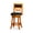 Natural, variant on Cherry Finish X-Back Stool, 300 lbs Capacity, 360-Degree Swivel / Strong and Mobile for Home