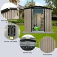thumbnail image 4 of Outdoor storage sheds 6FTx4FT Apex roof brown with Sliding Doors, 4 of 5