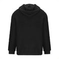 thumbnail image 4 of Momasggi Men's Fuzzy Sherpa Hoodie Casual Long Sleeve Drawstring Hooded Sweatshirt Fleece Pullover Tops Cozy Fall Winter Warm Hoodies with Pockets Black 2XL, 4 of 5