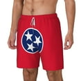 thumbnail image 5 of Mens Flag Of Tennessee Swimming Trunks with Compression Liner Beach Quick Dry Swim Shorts, 5 of 6