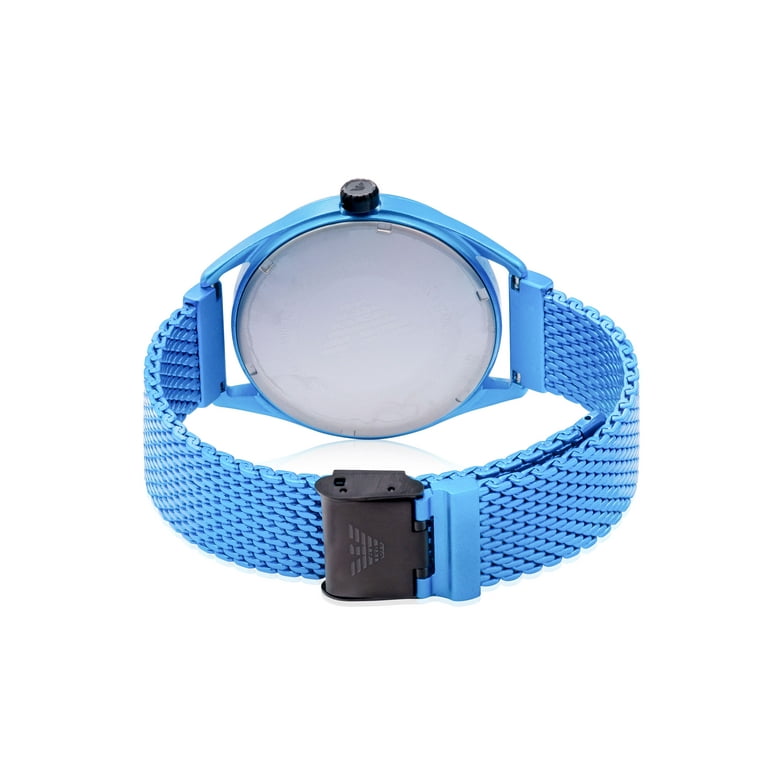 Emporio Armani Blue Aluminum Mesh Mens Watch AR11328