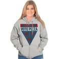 thumbnail image 4 of Vote Pizza Foodie USA Election Gym Unisex Fleece Graphic Zip Up Hoodie Brisco Brands 2X, 4 of 5