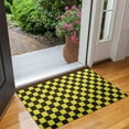 thumbnail image 2 of Yellow and Black Checkered Pattern Door Rugs,Washable Non Slip Door Mats Indoor,Decorative Door Mats,Entry Mat Indoor for Entrance,Bedroom,Kitchen,Bathroom,17"x30", 2 of 6