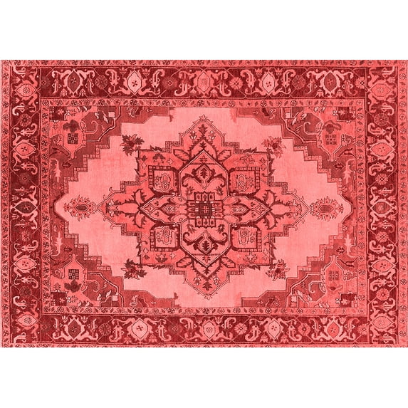 Ahgly Company Indoor Rectangle Oriental Red Industrial Area Rugs, 3' x 5'