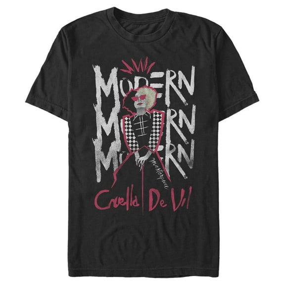 Men's Cruella Modern Masterpiece Graphic Tee Black Medium