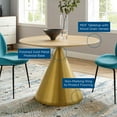 thumbnail image 5 of Modway Tupelo 40" Dining Table in Gold Natural, 5 of 7