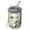 Green Football Monogram, variant on 12oz Coffee Tumblers Green Striped Footballs Pattern Stainless Steel Vacuum Insulated Travel Tumbler Coffee Cups Mug with Lid and Straw with Cleaning Brush for Cold & Hot Drinks
