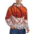 thumbnail image 2 of Wukai Basketball Shot Print Men Hoodies Fleece Sweatshirts Long Sleeve Sweaters Pullover Fall Outfits Winter Clothes-Medium, 2 of 7