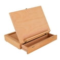 thumbnail image 1 of yuksok Adjustable Wood Table Easel, Portable Wooden Desktop Storage Case, Comfortable and Portable to Carry Lap Drawing Easels, 1 of 7