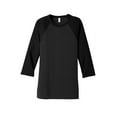 thumbnail image 4 of Unisex 3/4-Sleeve Baseball T-Shirt (BLACK HEATHER/BLACK - Extra Small), 4 of 5
