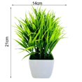 thumbnail image 4 of Mdesiwst Artificial Potted Green Plants Plastic Faux Greenery Bonsai Indoor Outdoor Desktop Decoration 1Pc, 4 of 6