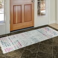 thumbnail image 3 of Ottomanson Machine Washable Cotton 2x5 Flatweave Runner Rug for Bedroom, 20" x 59", Off White/Multicolor Moroccan/Boho, 3 of 10