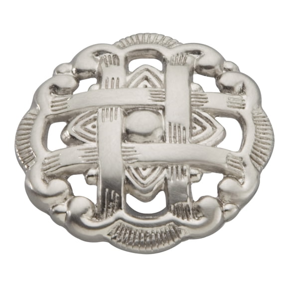 1-1/2" Dia. Cavalier Woven Cabinet Knob - Satin Nickel