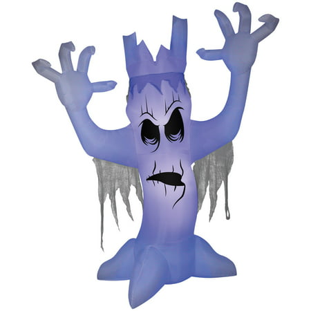 Scary Tree with Black Light Effect Airblown Halloween Decoration