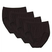 Bali Comfort Revolution Seamless Diamond Microfiber Brief (Pack of 3) 3 Black Diamond