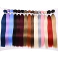 thumbnail image 2 of Paquete de cabello lacio, extensión de cabello sintético súper largo, tejido de cabello lacio Yaki falso, color naranja, de punta a punta YunRong, 2 of 5
