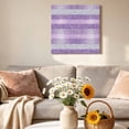thumbnail image 6 of Canvas Wall Art Abstract Purple Stripe Canvas Art Print White Stripes Sequins Celebration Pictures Wall Decor for Living Room Bedroom Artwork Decorations Stretched Framed Ready to Hang 10"x10", 6 of 9