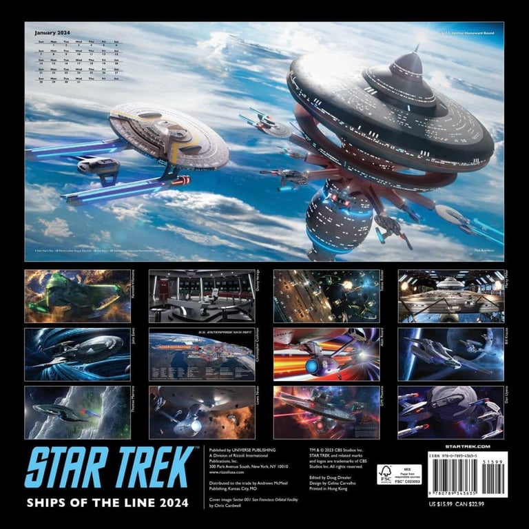 Star Trek: Ships of the Line 2024 Wall Calendar (Calendar) - Walmart.com