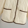 thumbnail image 7 of Women's Oversized Lightweight Quilted Jacket Fleece Collar Button Down Fall Winter Coats Puffer Padded with Pockets, 7 of 7