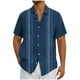 thumbnail image 2 of Blusa y camisa de manga corta con cuello vuelto Camisa casual para hombre Camisa de bolos vintage de manga corta Camisas de verano de playa cubana Camisa con botones Blusa para hombre Poliéster, 2 of 5