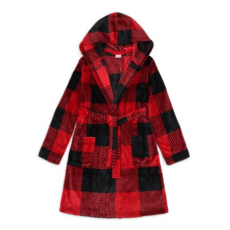 Wonder Nation Boys Red Check Robe, Sizes 4-18 & Husky