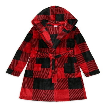 Wonder Nation Boys Red Check Robe, Sizes 4-18 & Husky