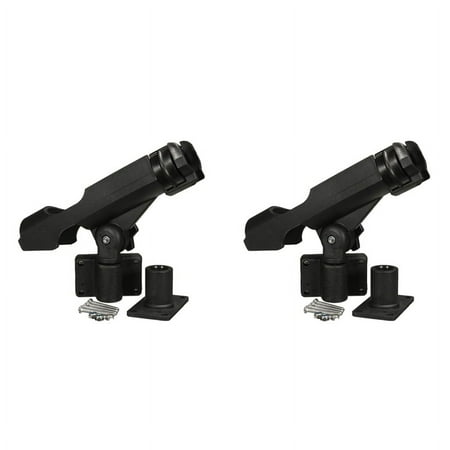 2X Boat Kayak Fishing Rod Holder Plastic Fishing Rod Bracket Adjustable Detachable Boat Mount Fishing Rest