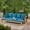 Teak + PE Rattan+Iron+Waterproof Fabric, variant on Extendable Outdoor Daybed Sofa with Cushions, Acacia Wood, Teak, 78.5 Inch