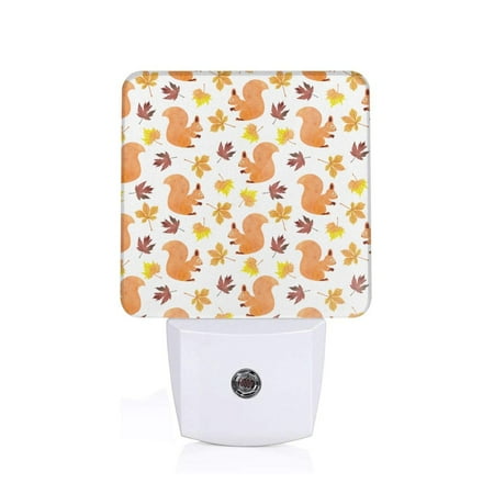 

Sigee Cartoon Squirrel for Night Lights Plug into Wall Dusk to Dawn Sensor Warm White Led Night Light 0.5W for Kid Hallway