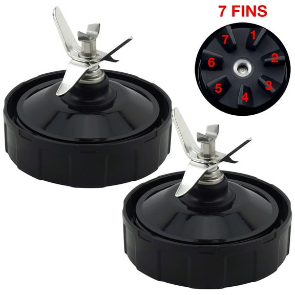 2 Pack Pro Extractor Blade Replacement Part 431KKU480 Compatible with Nutri Ninja Auto-iQ BL480 BL681A BL682 BL640 (7 fins)