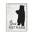 thumbnail image 4 of Stupell Industries Bear Feet Remove Shoes Cabin Entrance Sign Graphic Art White Framed Art Print Wall Art, Design by Lettered and Lined, 4 of 5