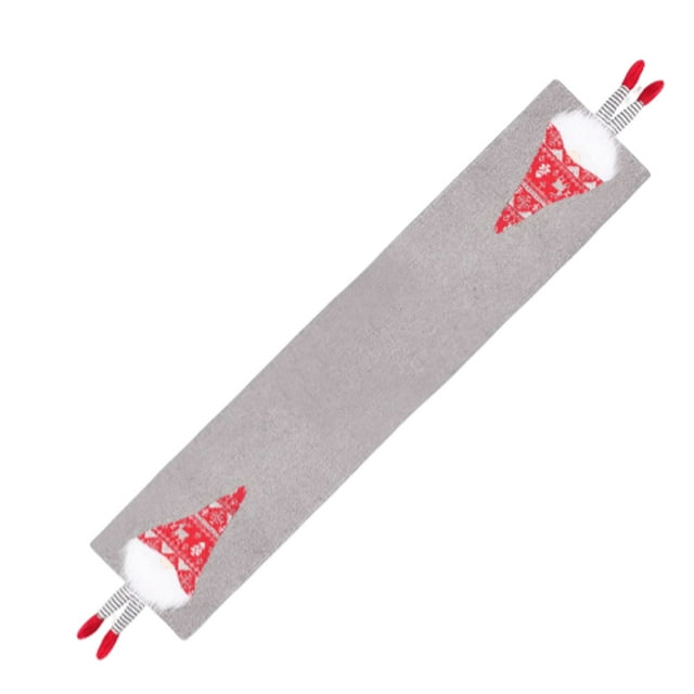 Xmas Doll Table Runner Pliable Confortable Noël Gris Larme-Résistance Set de Table Festif Réutilisable Rectangulaire Imprimé Nappe Fête
