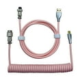 thumbnail image 2 of Giunmcul up to 45% Off Coiled USB C Cable for Gaming Keyboard Double-Sleeved Mechanical Keyboard Cable with Detachable Metal 1.5M USB-C To USB-A, 2 of 5